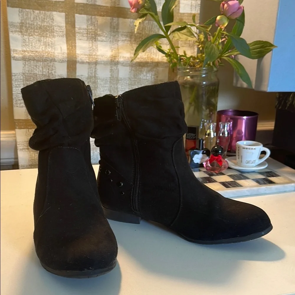 SO Black Ankle Booties with Suede Finish - Picture 5 of 16